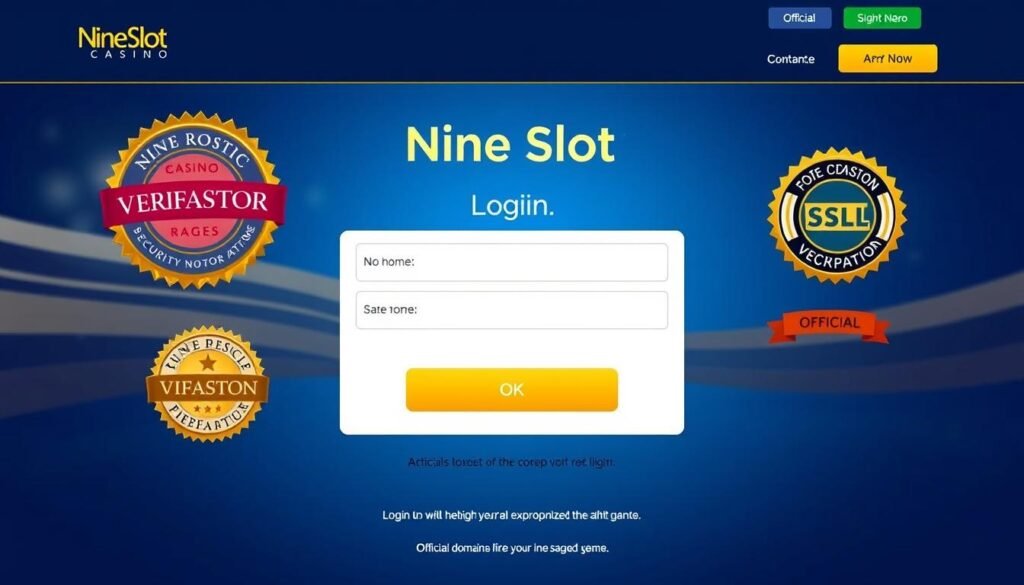 나인슬롯 공식 접속 페이지 화면