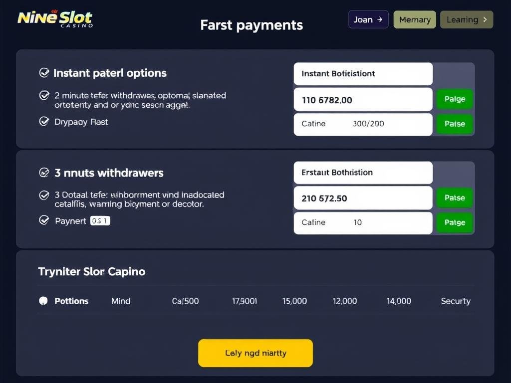 나인슬롯 초고속 입출금 시스템